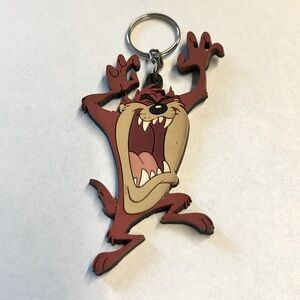 Vintage 1993 Tasmanian Devil Rubber Keychain
